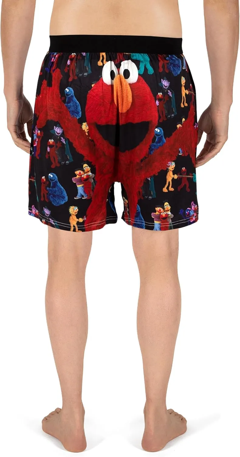 BRIEF INSANITY Sesame Street Comfortable Fit Boxer Shorts | Funny & Cute Sesame Street Graphic Print Boxers for Women & Men