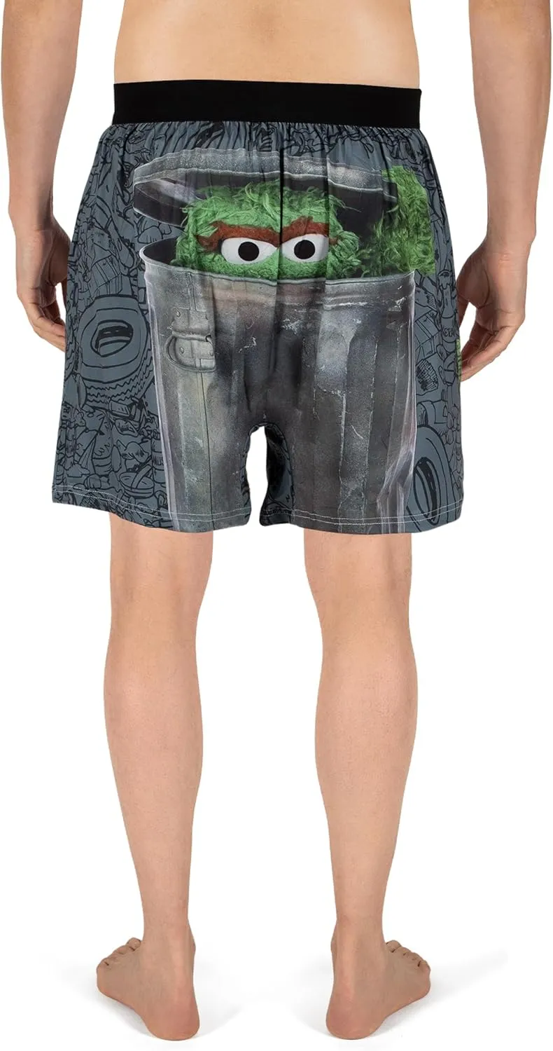 BRIEF INSANITY Sesame Street Comfortable Fit Boxer Shorts | Funny & Cute Sesame Street Graphic Print Boxers for Women & Men