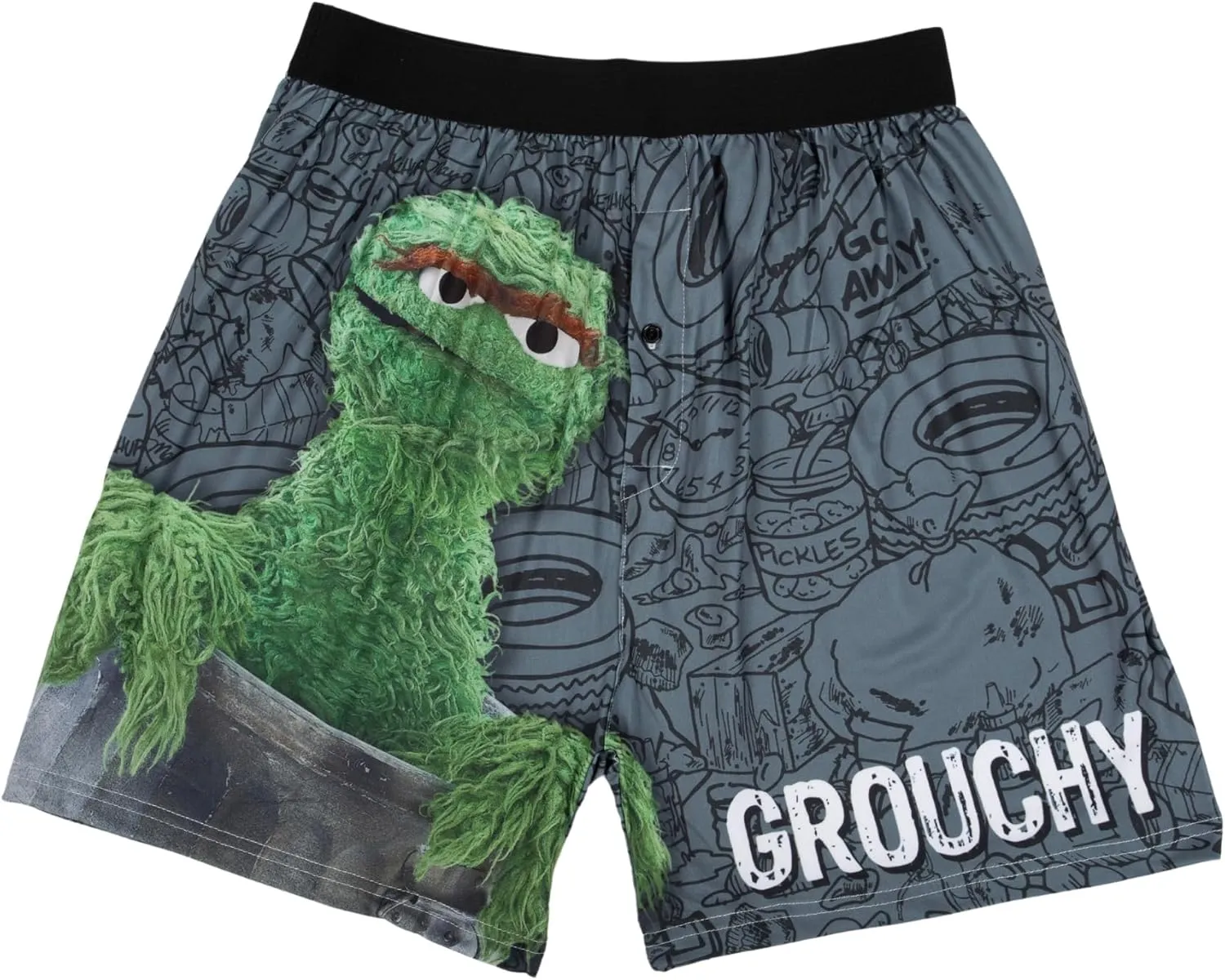 BRIEF INSANITY Sesame Street Comfortable Fit Boxer Shorts | Funny & Cute Sesame Street Graphic Print Boxers for Women & Men