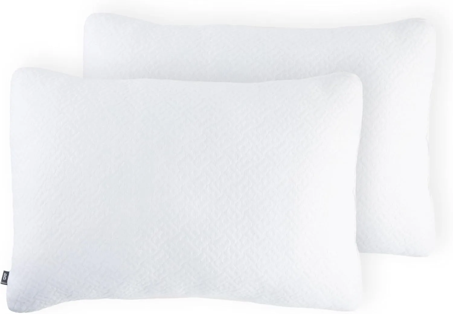 Brookstone TempSense Down Alternative Pillow Set - King Size Bed Pillows for Adults, Comfortable and Supportive Bedroom Pillows for Bed, Ideal for All Sleep Positions - 2 Pack, White