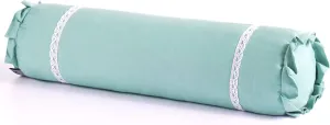 Buckwheat Neck Pillow for Recliner Neck Roll Fillows Comfortable Cervical Fillow Lumbar Support Cushion Round Cylinder Pillow for Sleeping Removable Pillowcase (16x4 Inch, Blue)