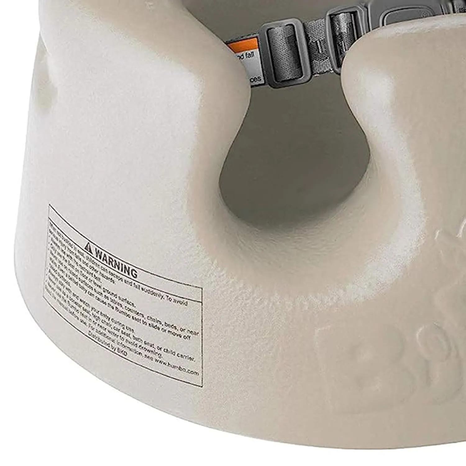 Bumbo Infant Floor Seat Baby Sit Up Chair and Baby Sitting Support for 3 to 12 Months Old with 3 Point Adjustable Safety Strap Harness, Taupe (2 Pack)