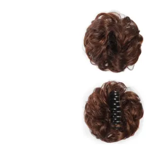 Bun Wig, Messy Bun Synthetic Hairpiece - Curly Bride Hair Bag for Women - Voluminous & Stylish Look,Messy Bun Wig(Light brown)
