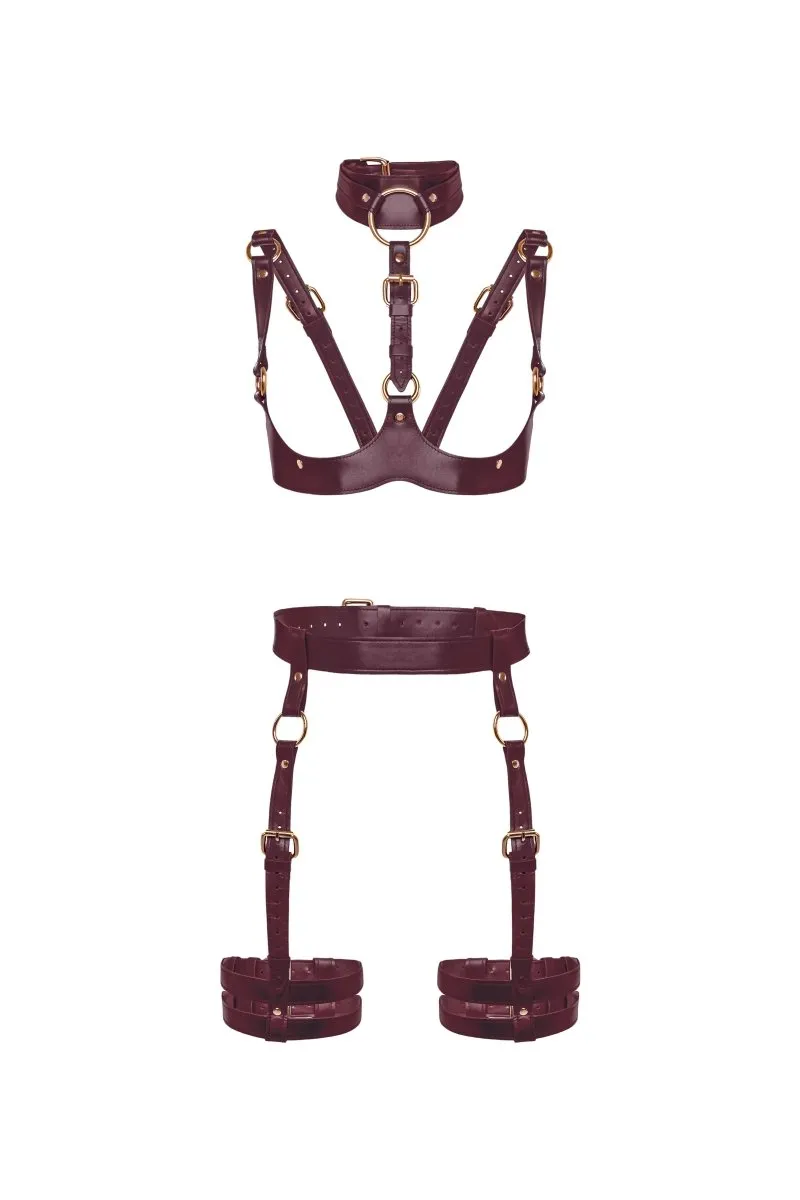 Burgundy Harness "Demetra"