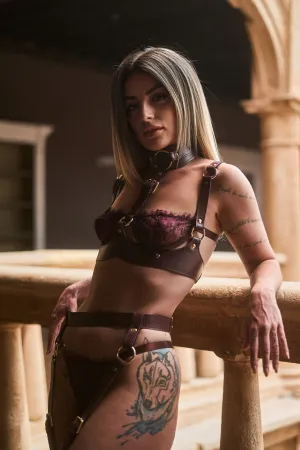 Burgundy Harness "Demetra"