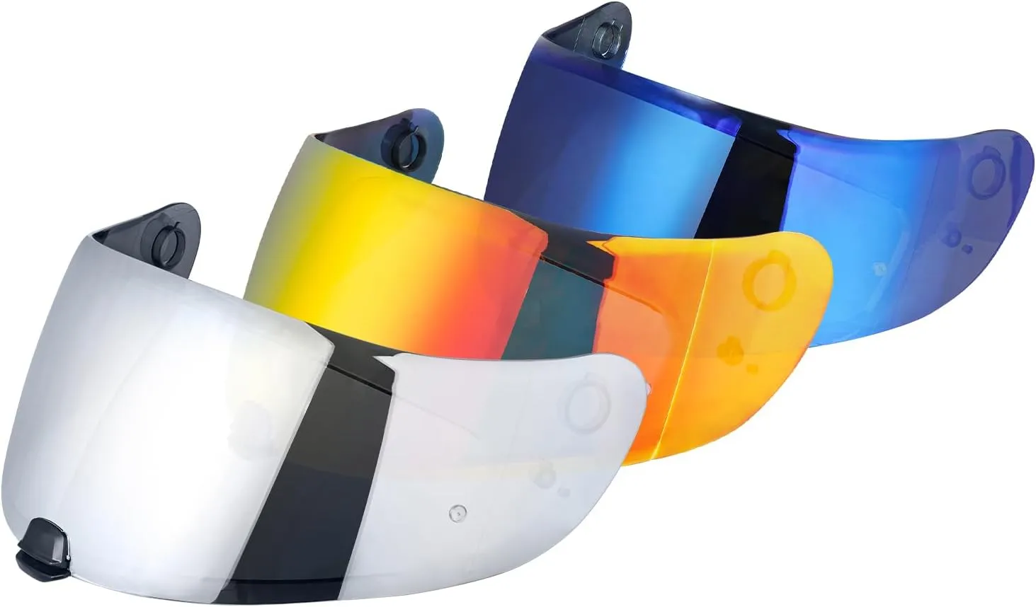 C70 Helmet Visor Replacement Face Shield Compatible with C70/ HJ20M/ FG-17/ FG-ST/IS-17 Motorcycle Helmets (Chrome Red)
