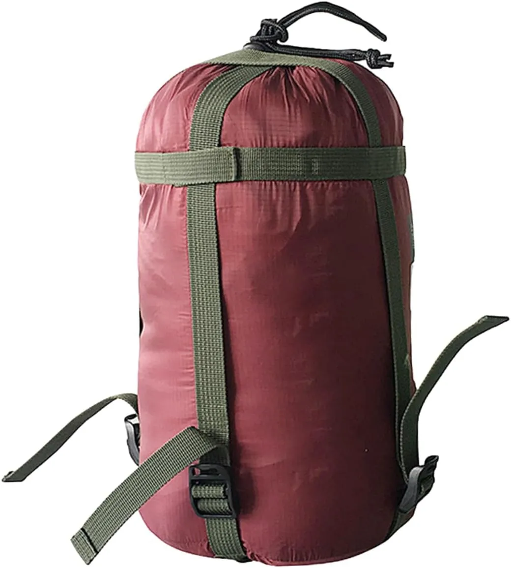Camping Compression Bag Quilt Storage Sack for Adults Hiking Sleeping Bag Portable Nylon Bag Secure Straps ()