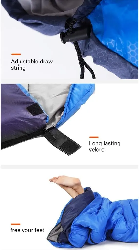Camping Sleeping Bag Ultra Light 4 Season Warm Envelope Backpack Outdoor Travel Hiking Sleeping Bag (Color : A, Size : L1.35kg)