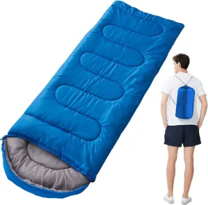 Camping Sleeping Bag,Sleeping Bag Ultralight Camping Waterproof Sleeping Bags Thickened Winter Warm Sleeping Bag Adult Outdoor Camping Sleeping Bags ( Color : Navy Blue , Size : 180*30*75cm )