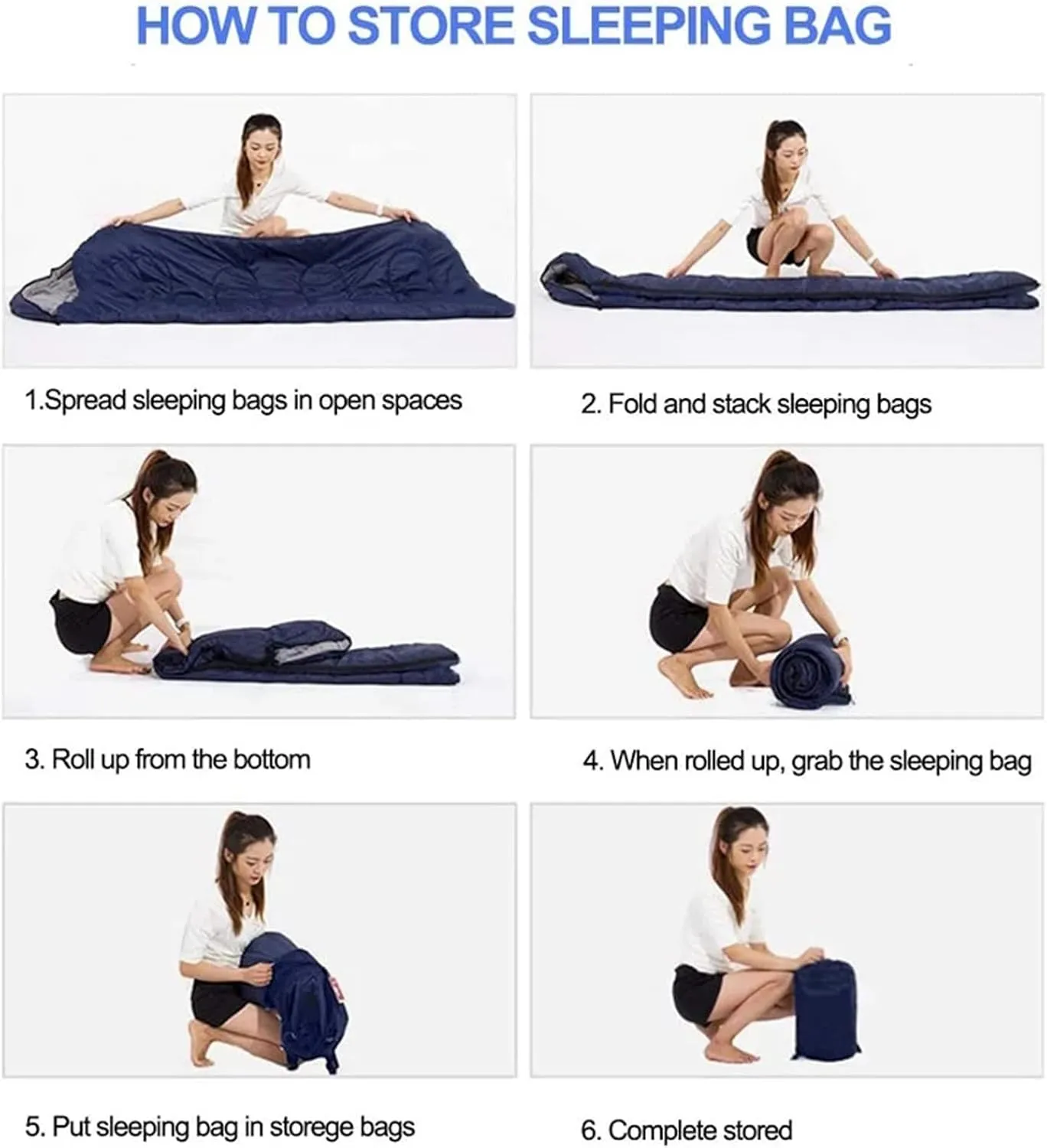Camping Sleeping Bag,Sleeping Bag Ultralight Camping Waterproof Sleeping Bags Thickened Winter Warm Sleeping Bag Adult Outdoor Camping Sleeping Bags ( Color : Navy Blue , Size : 180*30*75cm )