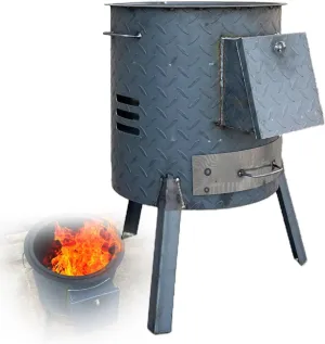 Camping Wood Stove, Wood Burning Stove, Full Combustion, Stable high Temperature Resistance, Large Outdoor cookware, Camping, Picnic, Barbecue, Emergency Heating