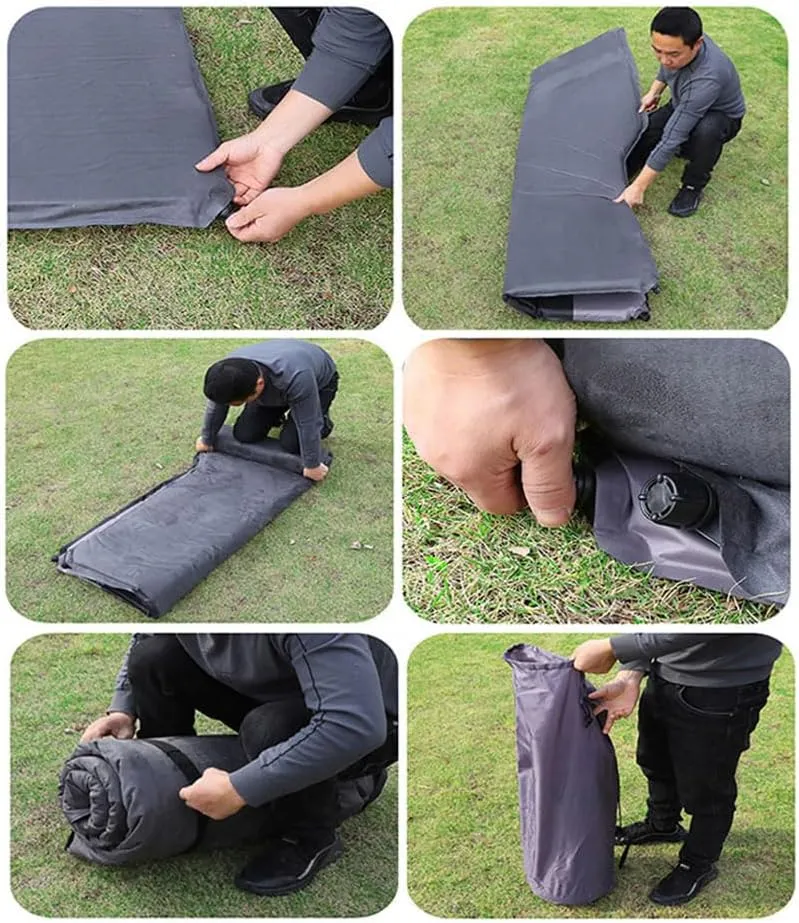 Car Inflatable Mattress for Cadillac SRX(5seats) 2. Generation 2010-2016 Co-Pilot/no/air-Outlet Sleeping Movable Back Seat Bed Portable Soft Mattress Sleeping Bed,Grey