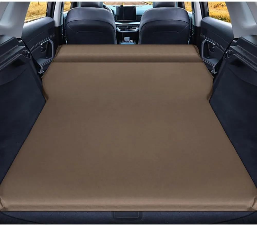 Car Inflatable Mattress for Peugeot 5008(5seats) 2017-2024 Sleeping Movable Back Seat Bed Portable Soft Mattress Sleeping Bed with Storage Bag,Brown