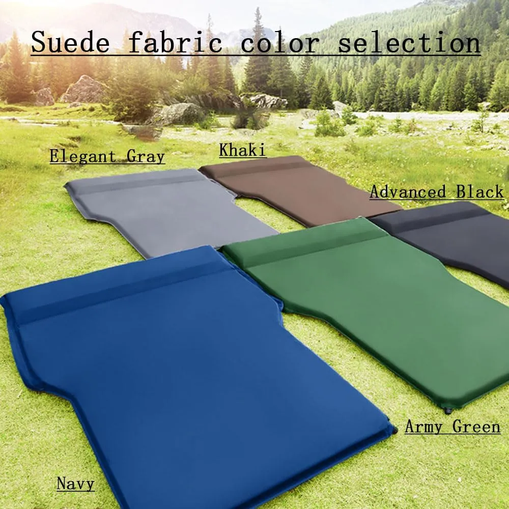 Car Inflatable Mattress for Peugeot 5008(5seats) 2017-2024 Sleeping Movable Back Seat Bed Portable Soft Mattress Sleeping Bed with Storage Bag,Brown