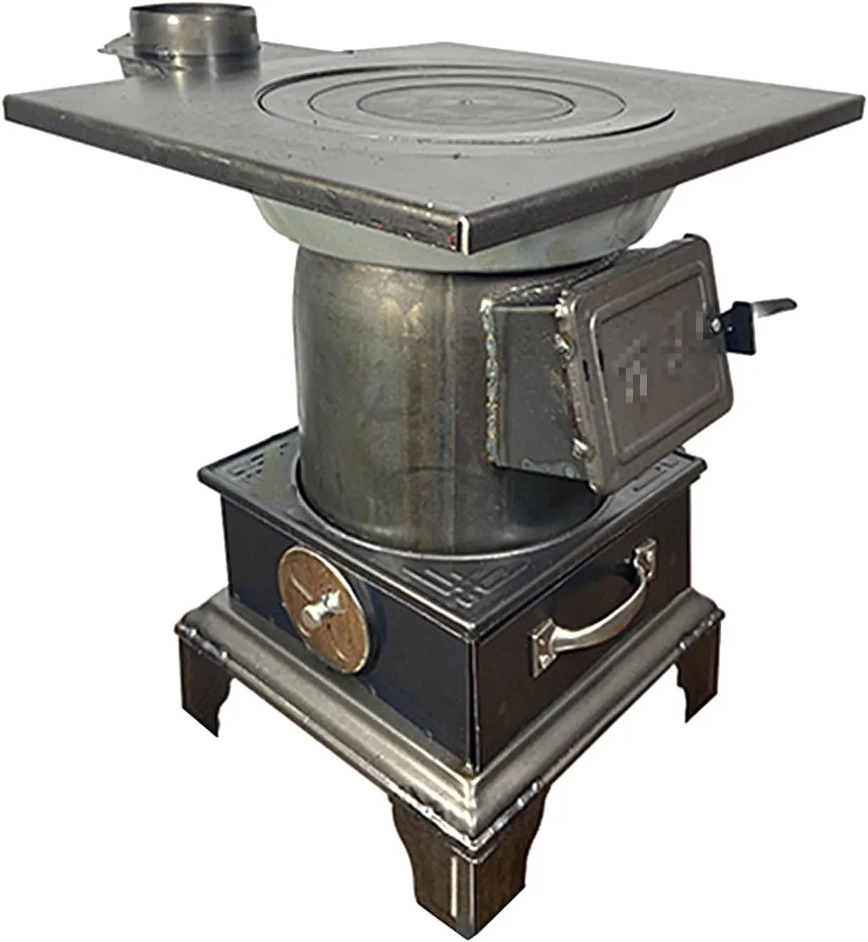 Cast Iron Indoor Wood Burning Heating Stove - Multifunctional, Fuel Saving with Fire Shovel and Poker (39 * 36 * 51cm)