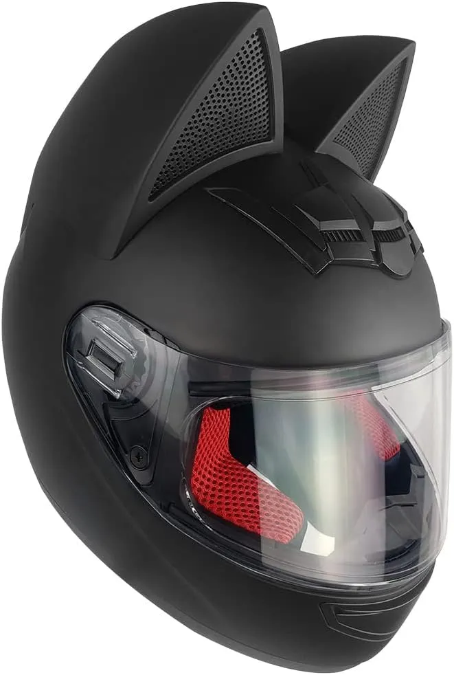 Cat Ear Motorcycle Helmet Full Helmet Youth Men and Women Racing Motocross Casco