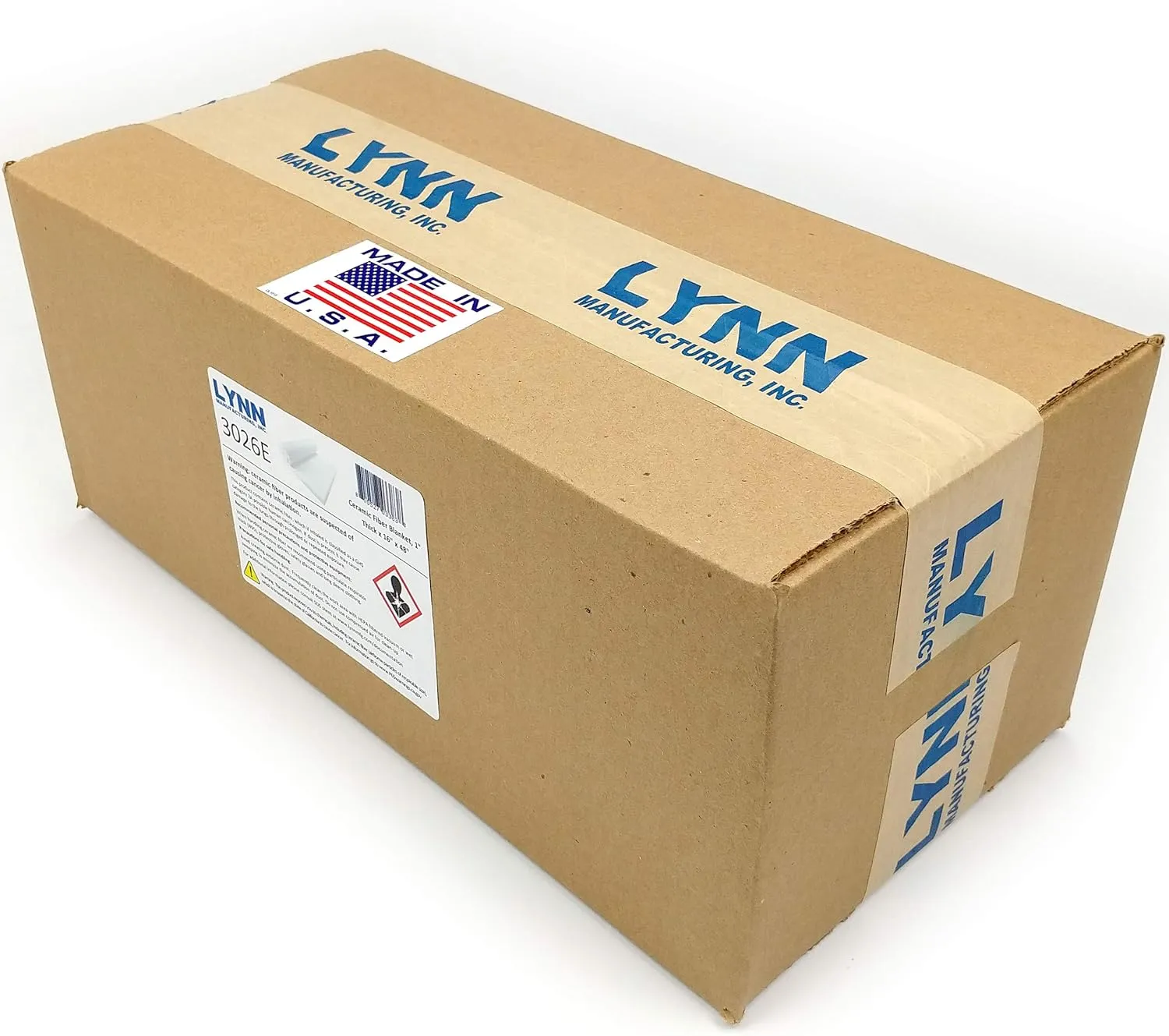 Ceramic Fiber Insulation, 1" Thick x 16" x 48", 2400F Fireproof Insulation Blanket, 3026E