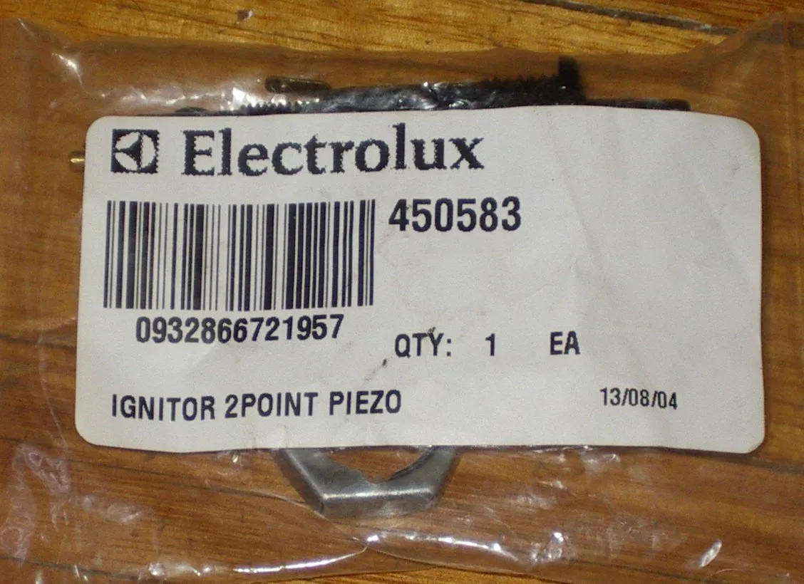 Chef, Westinghouse, Simpson Gas Stove Piezo Igniter with Black Cap Part # 450583