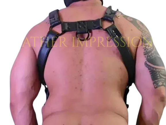 Classic Full Body Mens Leather Harness with Jockstrap