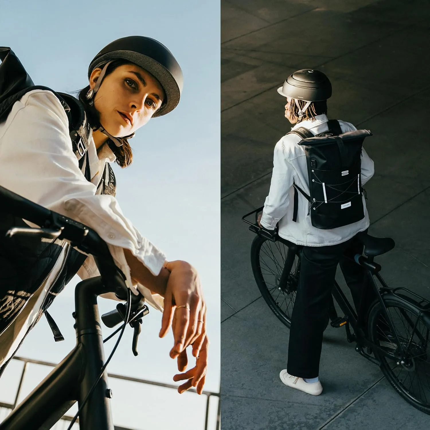 CLOSCA. Folding Helmet. Helmet with Visor. Adult Bicycle Helmet. Bike Helmet and Electric Scooter Helmet. Commuter Helmet. Collapsible Helmet. Helmet for Women and Helmet for Men.