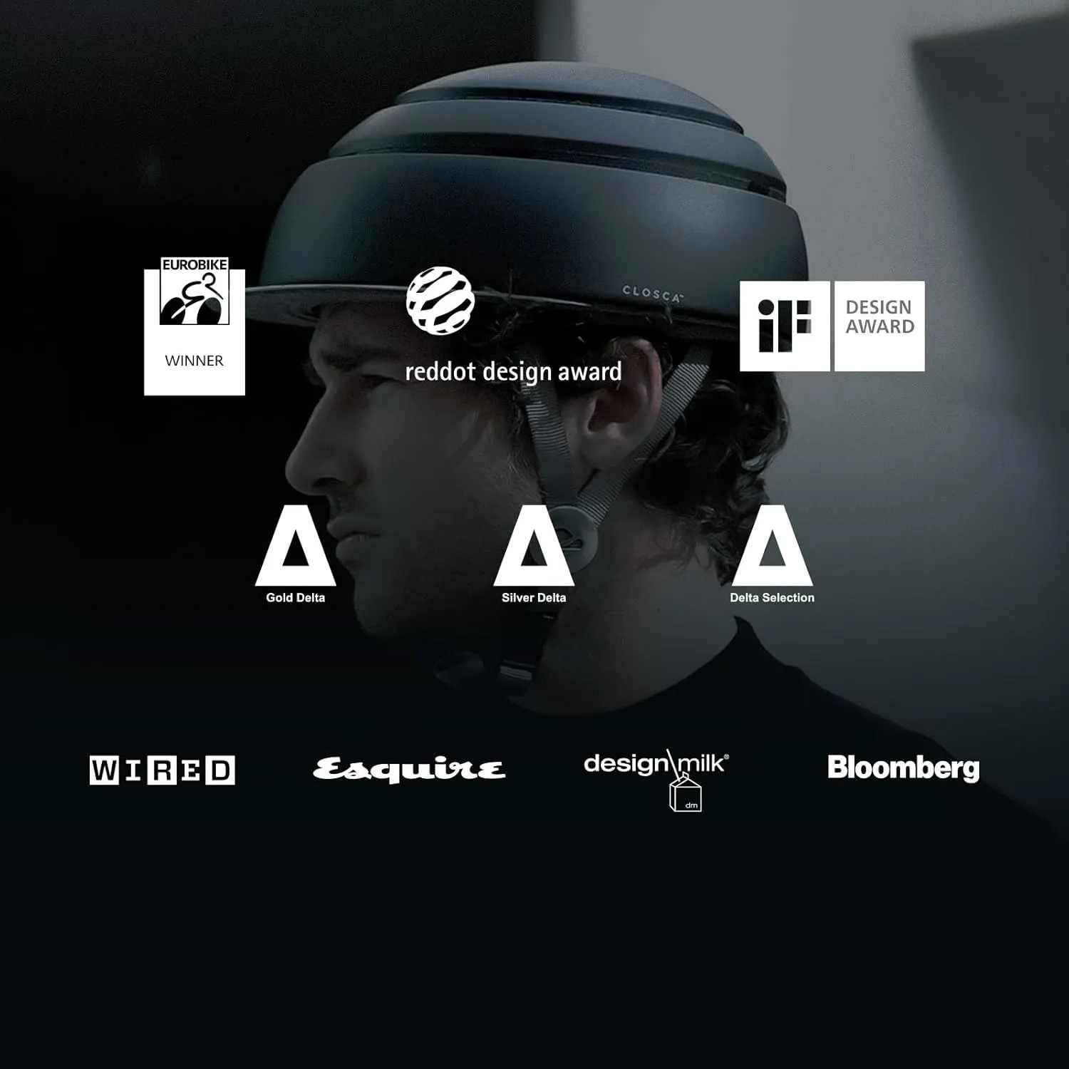 CLOSCA. Folding Helmet. Helmet with Visor. Adult Bicycle Helmet. Bike Helmet and Electric Scooter Helmet. Commuter Helmet. Collapsible Helmet. Helmet for Women and Helmet for Men.