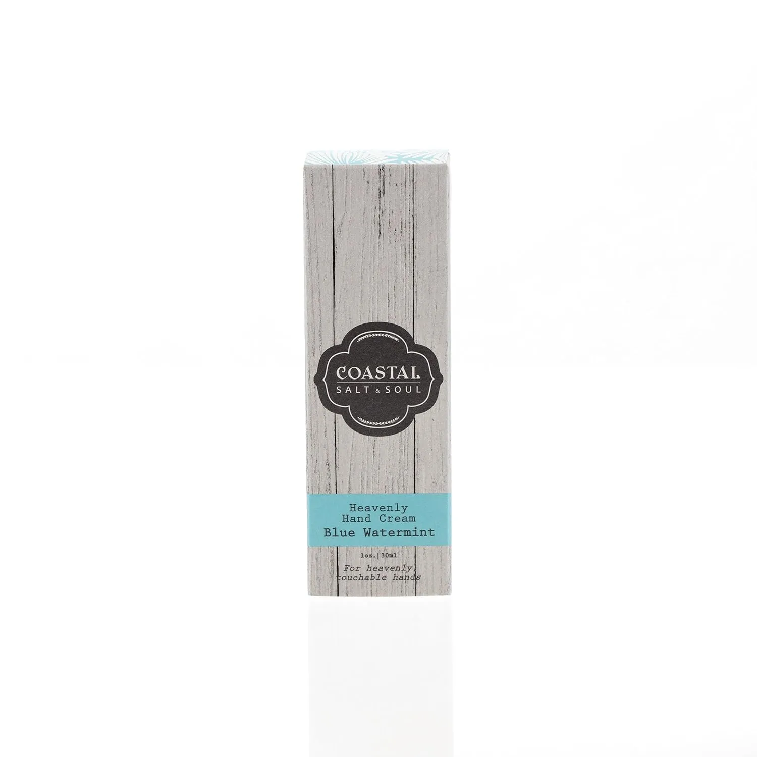 Coastal Salt & Soul, Heavenly Hand Cream, For Cracked and Dry Hands, with Avocado and Jojoba Oils & Pure Shea Butter, 1.0 oz., Blue Water Mint.