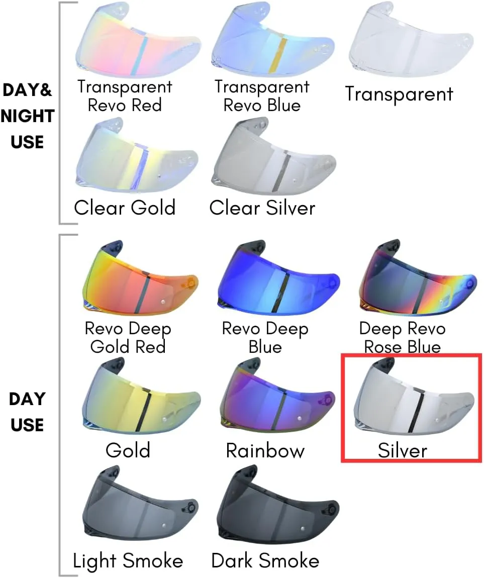 Compatible With Upgrade Agv K1 Visor Replacement K3SV K5 Face Upgrade Shield Tinted Visor Helmet Accessories (Silver)