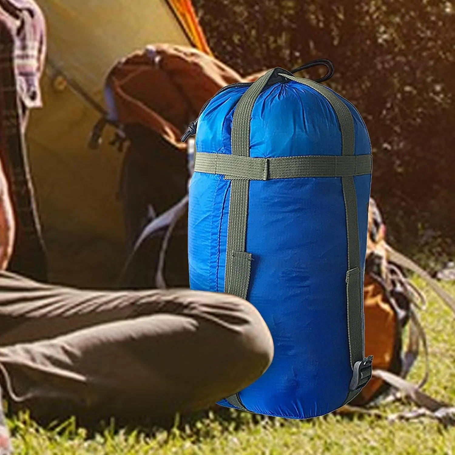 Compression Sack - Lightweight Backpacking Organizer, Oxford Fabric Sleeping Bag | Ergonomic Backpacking Sacks, Nylon Storage Bag for Travel, Camping, Backpacking Outdoor li