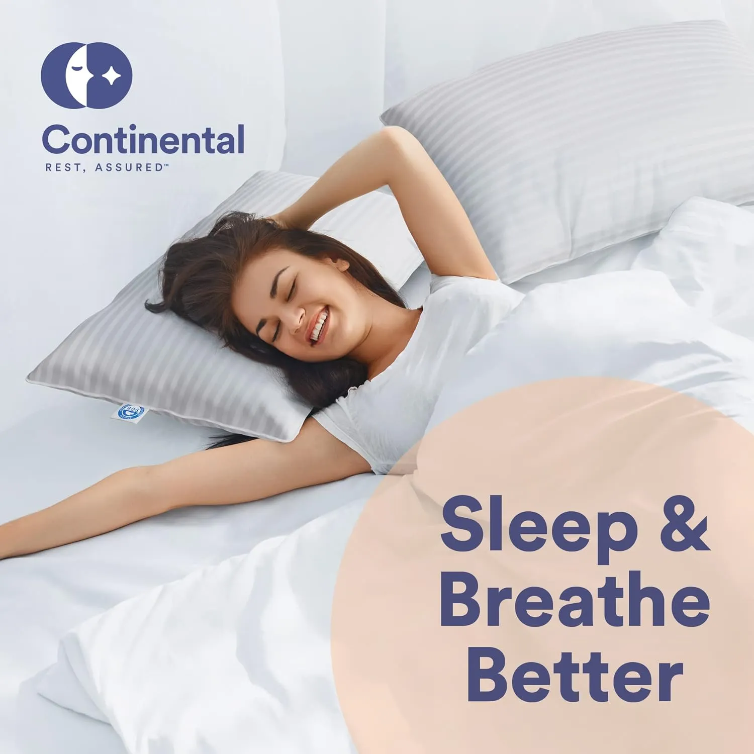 Continental Bedding 100% Hungarian White Goose Down Pillow 700 Fill Power, King (Pack of 2), Firm Classic 2 Count