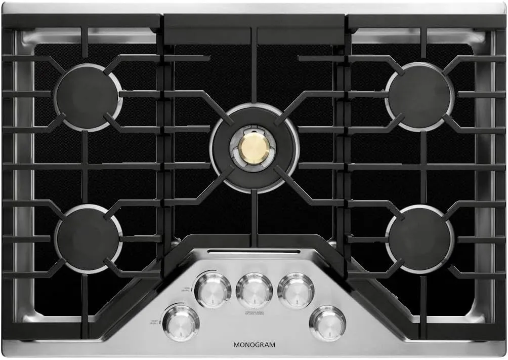 CookTop Protector for General Electric GE Monogram Gas CookTop, Custom Fit Ultra Thin Reusable Burner Splatter Spill Guard Protective Cover Liner - ZGU36RSLSS