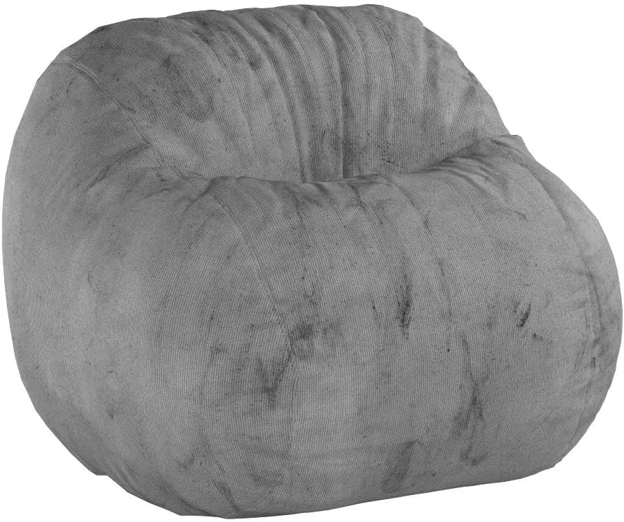 CordaRoy's Chenille Bean Bag-Convertible Bean Bag Chair&Bed-Machine-Washable Chenille Fabric Cover-for Basement,Living Room,Game Room,Dorm & More - King Size - Charcoal | Made in The USA