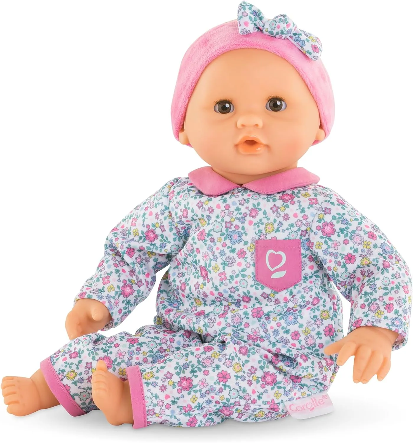 Corolle Bébé Calin Capucine Baby Doll - 12" Soft-Body with Sleeping Eyes That Open and Close, Vanilla-Scented - Mon Premier Poupon Collection for Kids Ages 18 Months and up