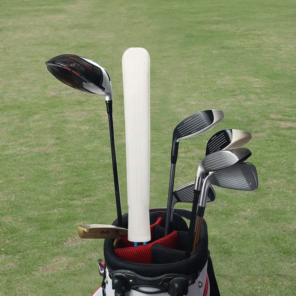 Craftsman Golf Classic Well Made Black White Red Gray Leather Alignment Stick Cover Holder 14' Hold at Least 3 Sticks