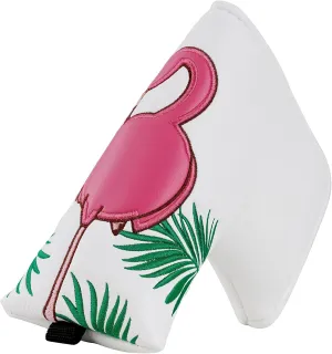 Craftsman Golf Flamingo White Golf Driver Fairway Wood Hybrid Putter Headcover Head Cover