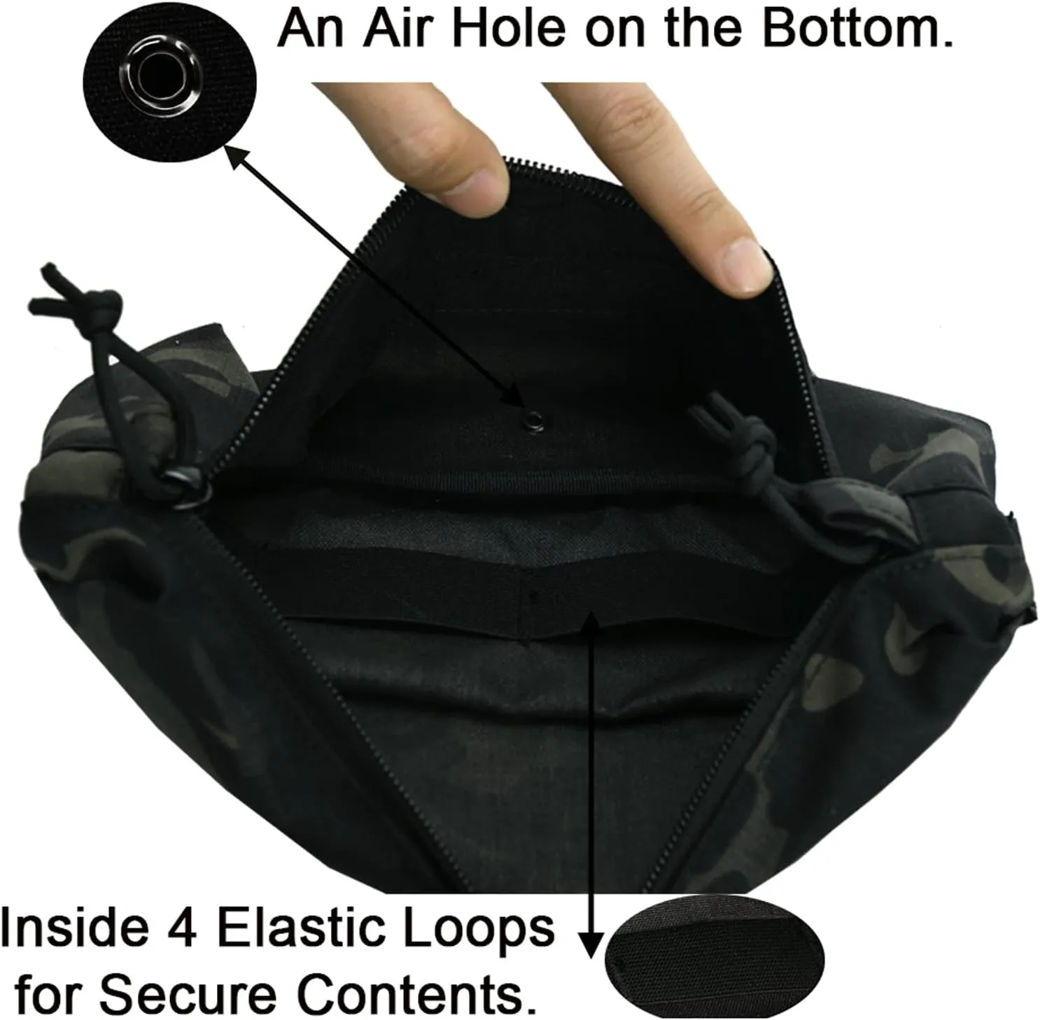Dangler Pouch Mini Drop Pouch SACK Pouch Abdominal Fanny Pack with Hook and Loop YKK Zipper Tourniquet Holder for Vest Chest Rig (BCP)