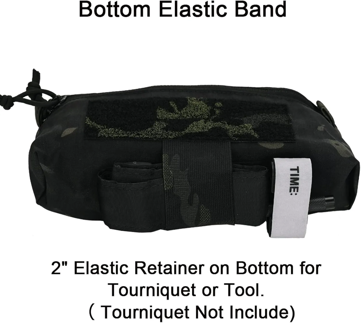 Dangler Pouch Mini Drop Pouch SACK Pouch Abdominal Fanny Pack with Hook and Loop YKK Zipper Tourniquet Holder for Vest Chest Rig (BCP)