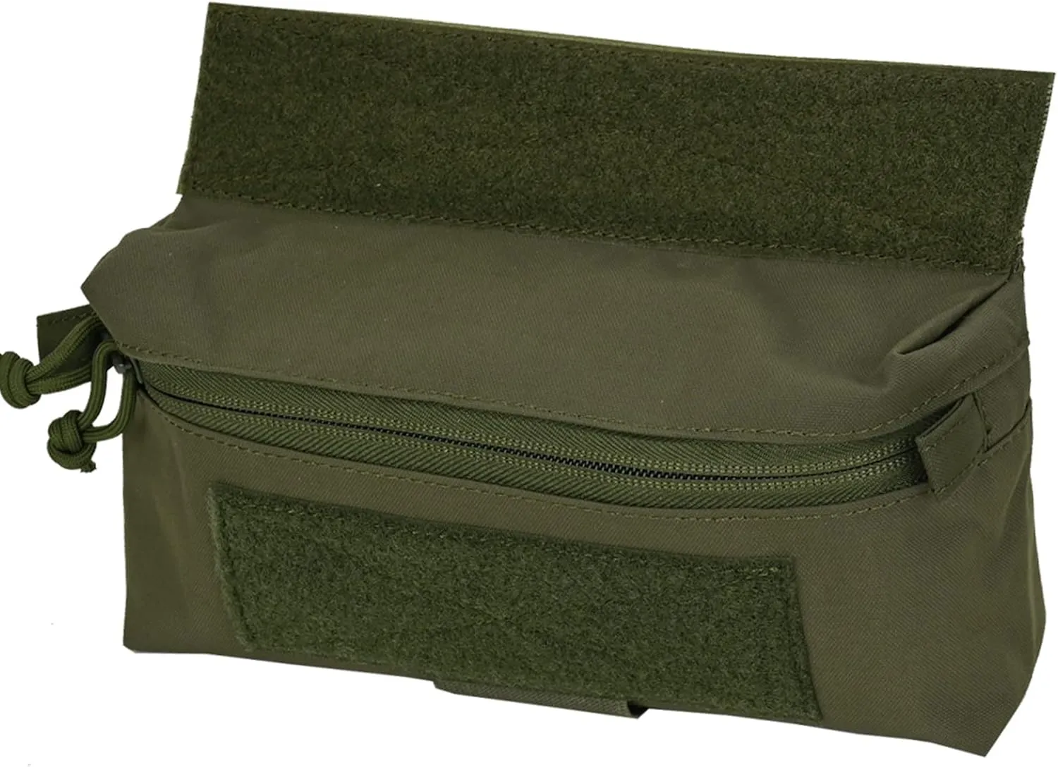 Dangler Pouch Mini Drop Pouch SACK Pouch Abdominal Fanny Pack with Hook and Loop YKK Zipper Tourniquet Holder for Vest Chest Rig (Ranger Green)