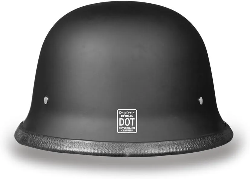 Daytona Half Shell German Motorcycle Helmets, DOT Approved for Superior Safety and Style – Comfortable, Durable, and Perfect for Riders Who Want a Retro Look with Modern Protection Standards