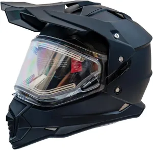 Daytona Helmets Fahrenheit Snowmobile Helmet - Dual Sport Helmet with Dual Visor - Adventure Motorcycle Helmet for Off Roading, Dirt Bike and ATV