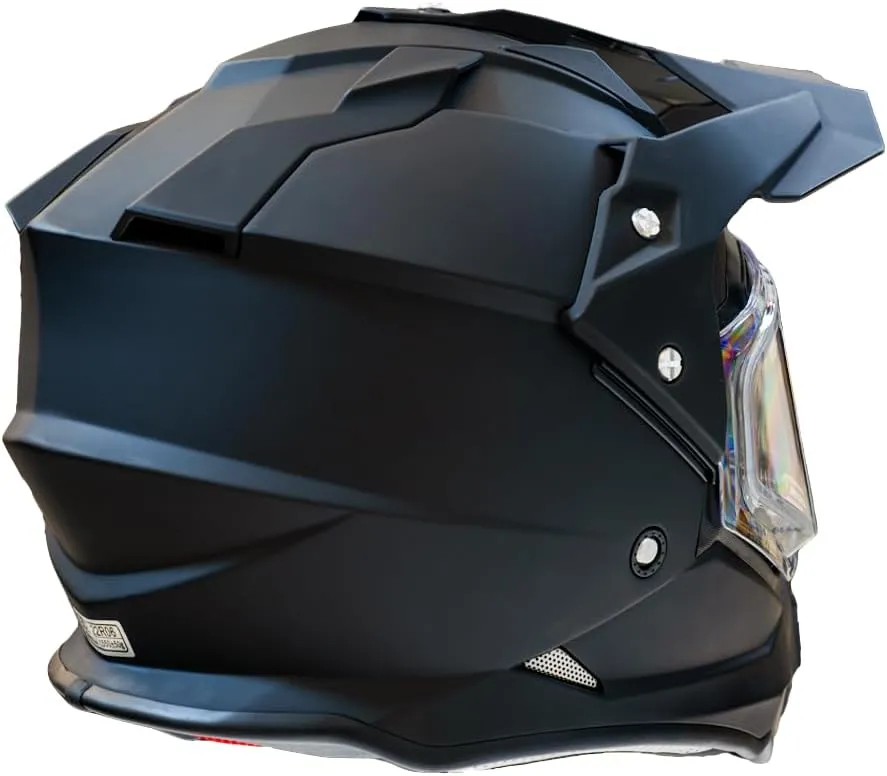 Daytona Helmets Fahrenheit Snowmobile Helmet - Dual Sport Helmet with Dual Visor - Adventure Motorcycle Helmet for Off Roading, Dirt Bike and ATV