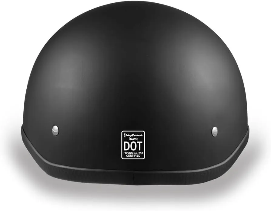 Daytona Helmets Half Shell Hawk Motorcycle Helmet | DOT Approved | Lightweight, Durable Protection with a Bold Edge-Built for Thrill-Seekers | Ride with Attitude and Assurance Every Mile