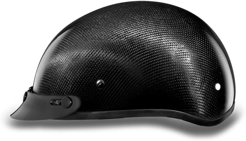 Daytona Helmets Half Skull Cap Motorcycle Helmet DOT Approved [Carbon Fiber] - Sleek Design, Lightweight & Durable, Comfortable Fit, Premium Quality, Meets Safety Standards for a Secure Ride