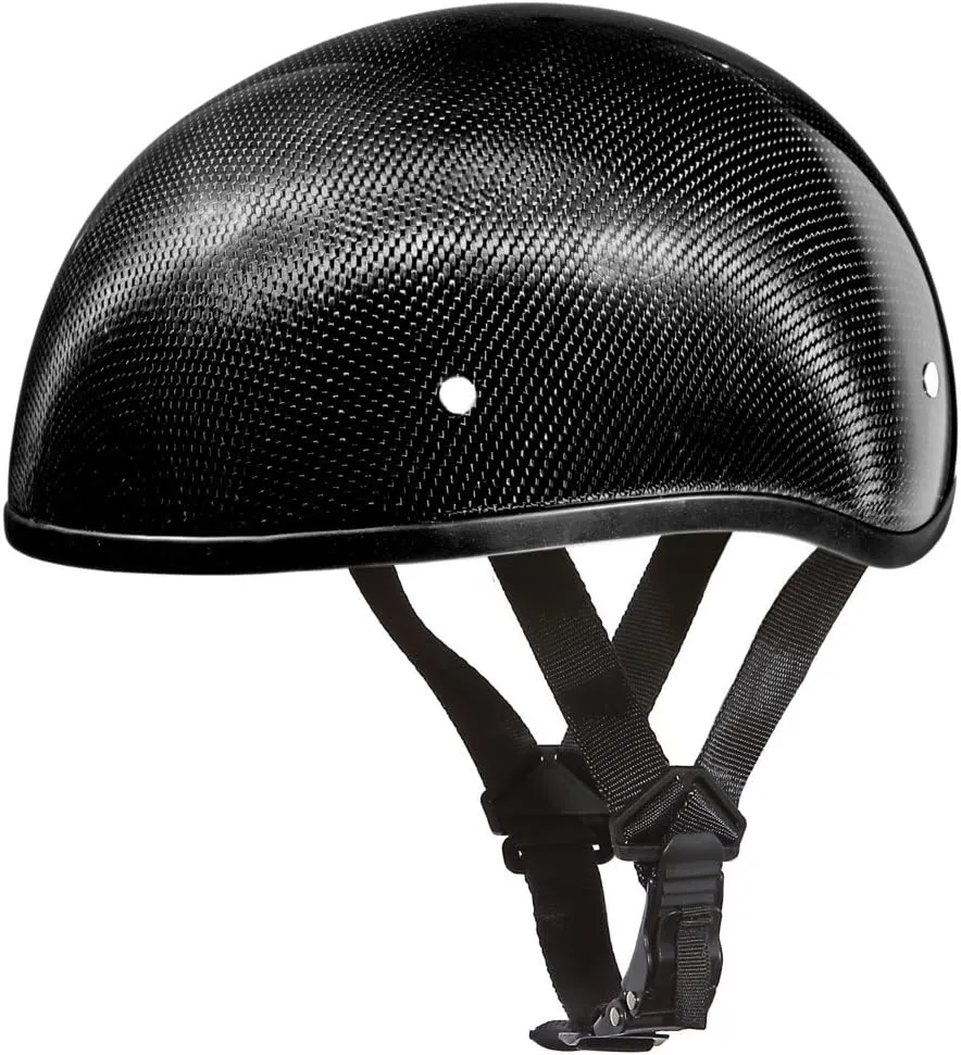 Daytona Helmets Half Skull Cap Motorcycle Helmet DOT Approved [Carbon Fiber] - Sleek Design, Lightweight & Durable, Comfortable Fit, Premium Quality, Meets Safety Standards for a Secure Ride