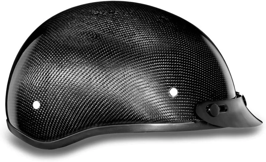 Daytona Helmets Half Skull Cap Motorcycle Helmet DOT Approved [Carbon Fiber] - Sleek Design, Lightweight & Durable, Comfortable Fit, Premium Quality, Meets Safety Standards for a Secure Ride
