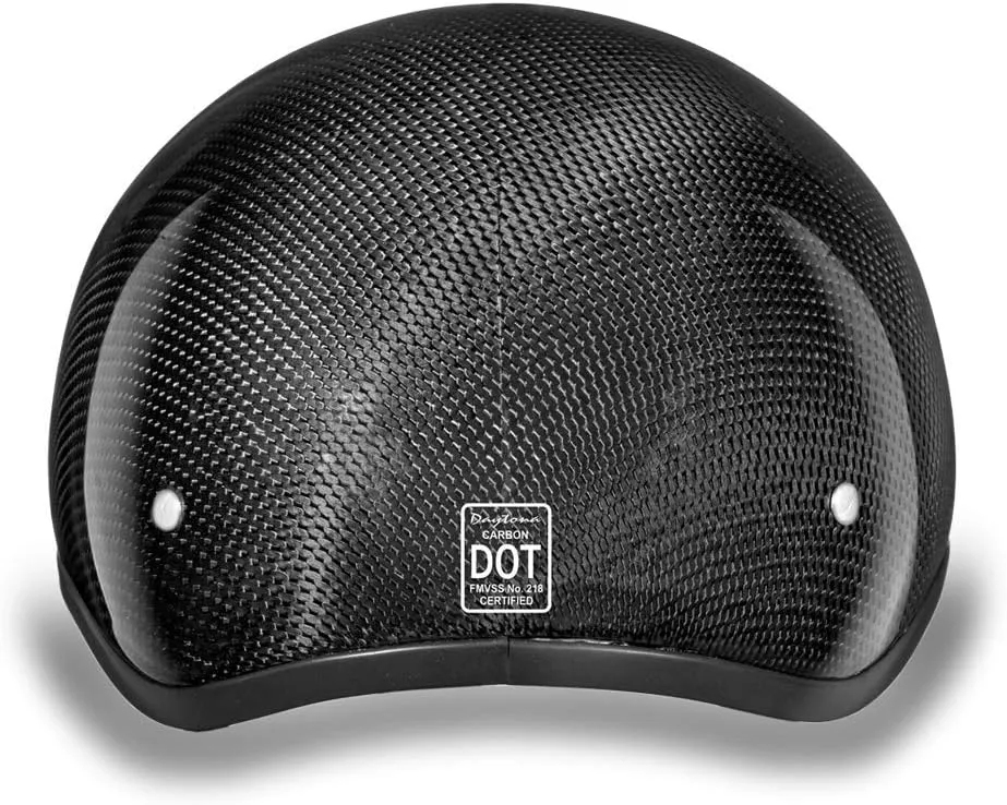 Daytona Helmets Half Skull Cap Motorcycle Helmet DOT Approved [Carbon Fiber] - Sleek Design, Lightweight & Durable, Comfortable Fit, Premium Quality, Meets Safety Standards for a Secure Ride