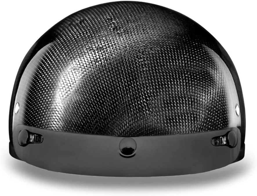 Daytona Helmets Half Skull Cap Motorcycle Helmet DOT Approved [Carbon Fiber] - Sleek Design, Lightweight & Durable, Comfortable Fit, Premium Quality, Meets Safety Standards for a Secure Ride