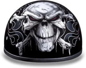Daytona Helmets Half Skull Cap Motorcycle Helmet – DOT Approved [Graphics]…