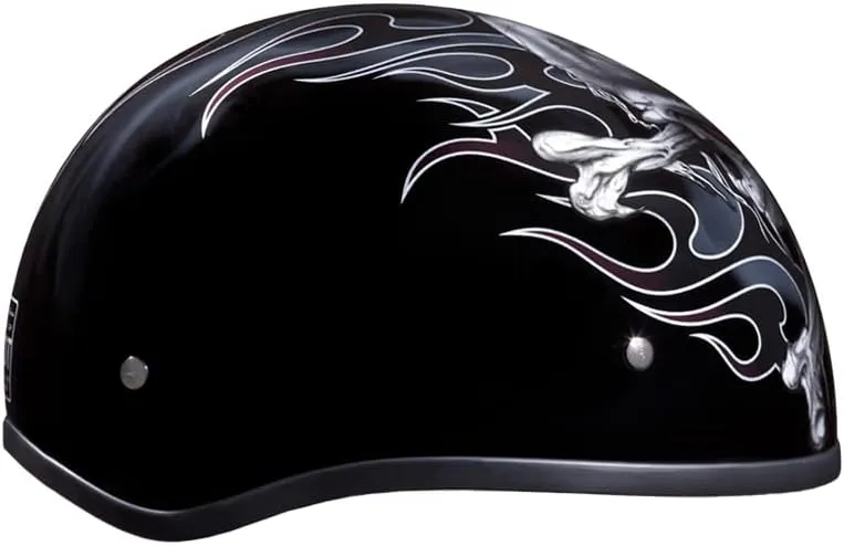Daytona Helmets Half Skull Cap Motorcycle Helmet – DOT Approved [Graphics]…