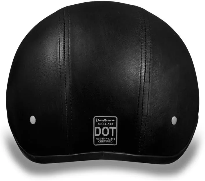 Daytona Helmets Half Skull Cap Motorcycle Helmet DOT Approved [Leather]