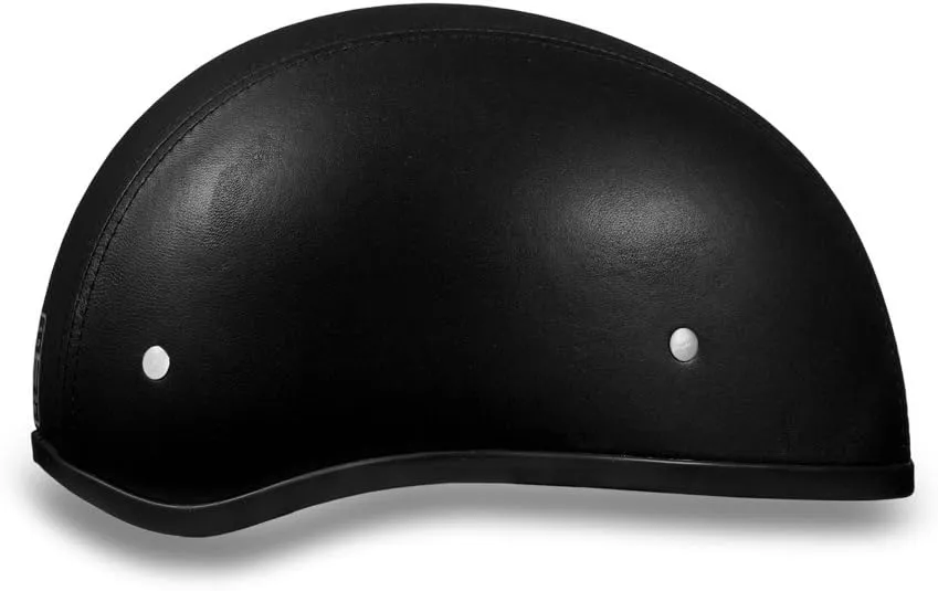 Daytona Helmets Half Skull Cap Motorcycle Helmet DOT Approved [Leather]